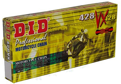 DID X-ring Gold Chain 428 VX, 124 Glieder, offen mit Clip Lock