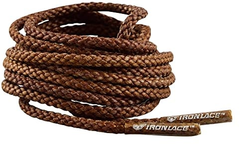 IRONLACE Unbreakable Boot & Shoe Laces - Brown - 33 Inches - 84 cm
