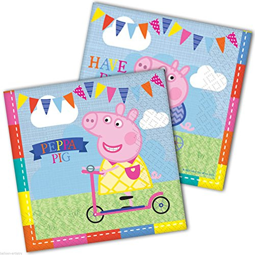 Comogiochii Peppa Pig Serviette, mehrfarbig, 33 x 33 cm