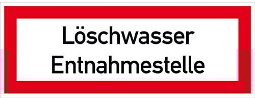 Betriebsausstattung24® Hinweisschild für die Feuerwehr Löschwasser Entnahmestelle Gröߟe (BxH): 29,7 x 10,5 cm Aluminium geprägt