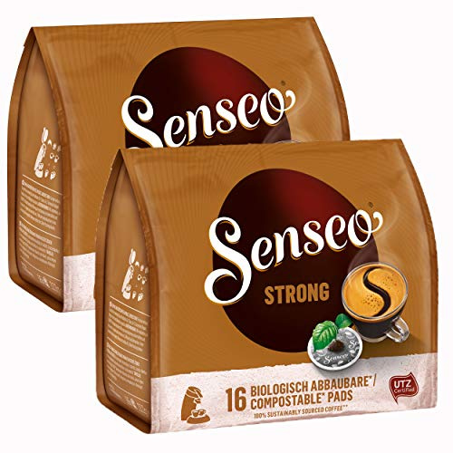Senseo Strong / Dark Roast, New Design, Pack of 2, 2 x 16 Coffee Pods