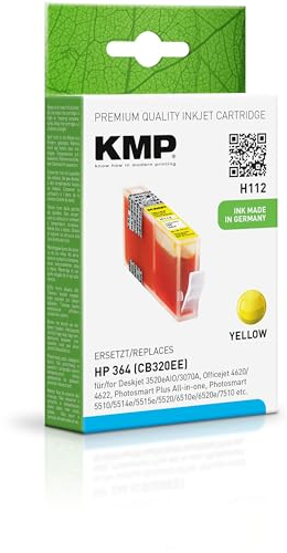 KMP Tintenkartusche für HP Photosmart C5380/C6380, H112, yellow