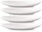 Fitting Gifts Bistro Professional Collection Oval Shaped Prometeo Oversized Serving/Steak Platters in Brilliant White (4 Pieces)