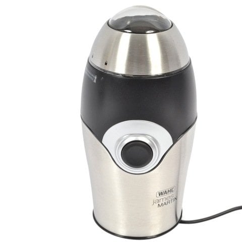 James Martin ZX595 Coffee Grinder 150 watts 70g/10 Cup Capacity Ideal for grinding coffee beans nuts and spices Easy operation Domed transparent viewing window - Stainless steel