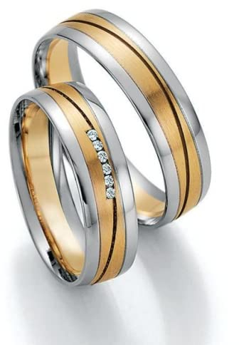 Eheringe 333/- Gelbgold Weißgold 66-32030-040