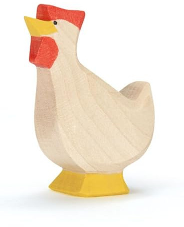 Ostheimer 13113 Huhn weiß hoch aus Holz Höhe 5,5cm