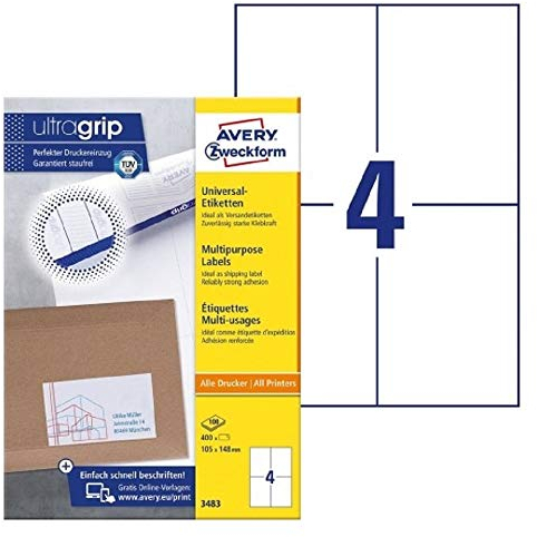 Avery 3483 Universal-Etikette (A4)