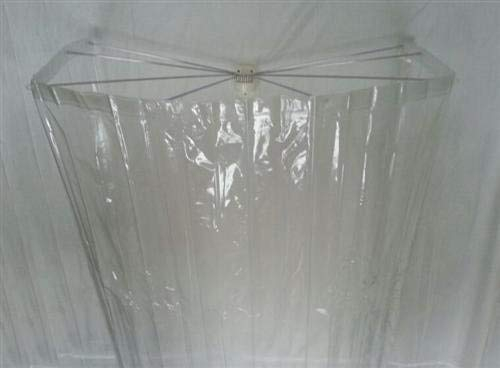 Kleine Wolke 0382000000 Aufhängevorrichtung und Duschvorhang Artikel Spider DV-Set mit DV, glasklar, 180 cm x 200 cm