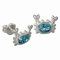 Teenie-Weenie Ohrringe für Kinder 925 Silber Ohrstecker Krebs blau SDO8010H Silber Ohrstecker
