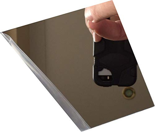 CrestGlass 3mm Silver Acrylic Mirror A4 Sheet 297 x 210 Perspex Mirror Plastic Safety Mirror