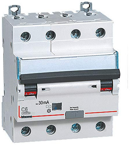Interruttore Magnetotermico Differenziale Bticino 4.5 Ka 4P 6A - Ga8843Ac6