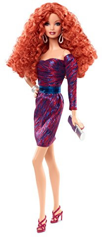 Barbie – Cjf50 – The Look – Kleid Purpur/Blau