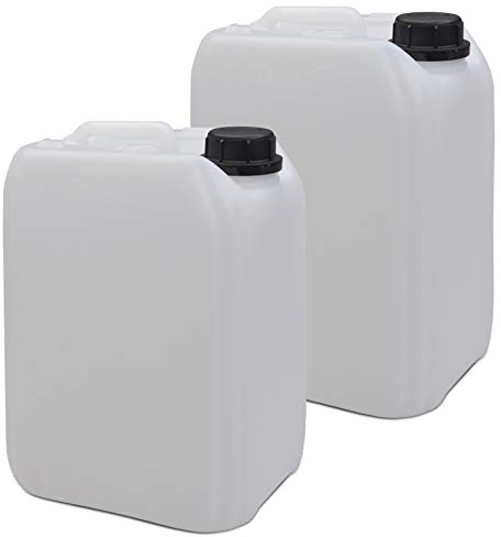 2 x 5L vide Bidon neuf avec fermeture de sécurité alimentaire, –