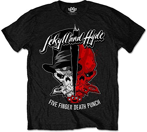Five Finger Death Punch Herren Jekyll & Hyde T-Shirt, Schwarz, Größe L, Schwarz, L