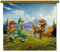 AG Design FCSXL 4324 Disney The Good Dinosaur Arlo und Spot, Kinderzimmer Gardine/Vorhang, 2 Teile, Stoff, Mehrfarbig, 180 x 160 cm