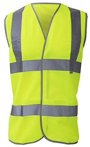 Dickies Highway Safety High Visibility Hi-Viz Yellow Waistcoat (Large Chest 44-46)