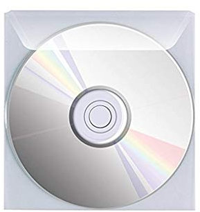 Favorit 100460144 Busta Porta Cd/Dvd con Patella di Chiusura Formato Interno 12,5X12,5 cm, Confezione da 25 Pz.