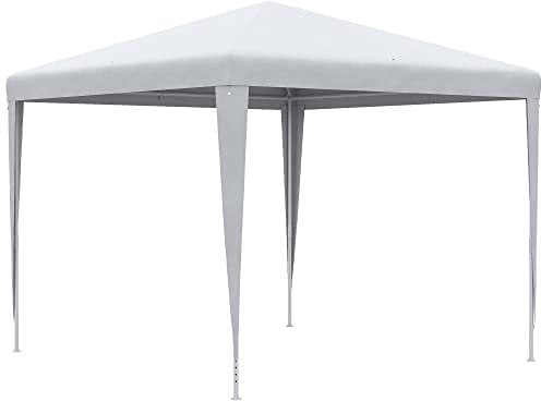 Outsunny 2.7m x 2.7m Garden Gazebo Marquee Party Tent Wedding Canopy Outdoor, White