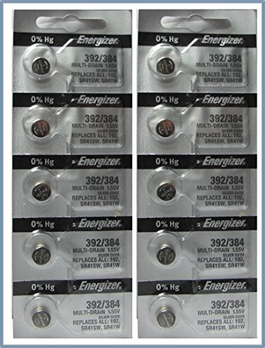 10 Energizer 392/384 Multi-Drain Batteries (LR41) by Energizer