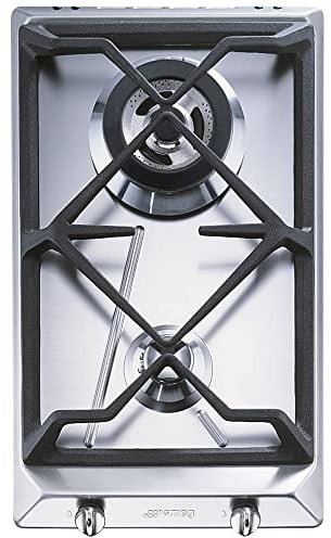 Smeg - Encimera Modular Indep. Smeg Srv532Gh3, 2 Fuegos, Natural/Butano/Propano, Inox, 30Cm, Autoencendido