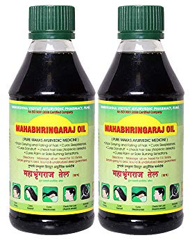 Mahabhringraj Oil 2 Bottles of 200 ml ea, Scalp Massaging Oil Ramakrishna Pharma Brand - Ayurvedic Medicine