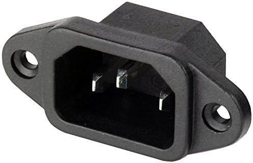 Loops IEC C14 Power Socket | 10A Screw in PCB Inlet | Panel Chassis Mount Connector | Female Kettle Wall Accessories | 3 Pin Mains Bulkhead Amp