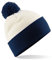 Beechfield B451.OWH-Fna Snowstar Unisex -Mütze Beanie Zweifarbig, Schwarz, Einheitsgröße
