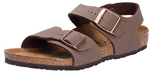 Birkenstock Mixte enfant New York Sandales Bride cheville, Marron Mocca Mocca, 25 EU Étroit