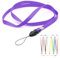 CKB LTD einfarbige Schlaufen-Lanyards, Umhängeband mit Kordelclip, Fitnessstudio-Schlüssel, Ausweishüllen, USB-Flash-Laufwerk, Schlüssel und kleine elektronische Geräte, Packung mit 50 Stk-lila