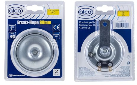alca® Hupe 100mm 12V elektrisch 440Hz, 110db, silber