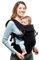 Beco Gemini Babytrage Neugeborene ab Geburt bis Kleinkind - 4 Tragepositionen, Baby Trage aus 100% Baumwolle - Babytrage ab Geburt, Baby Carrier mit verstellbarem Sitz, 3-16 kg (Organisch/Schwarz)