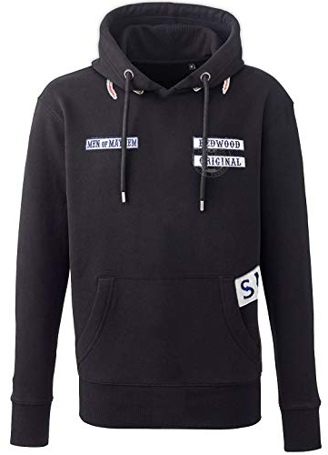 DPX-1 Herren Samcro Kapuzenpullover mit originalgetreuen, aufgestickten Aufnähern, Größen S bis XXL