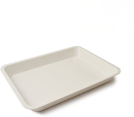 Cartaffini - Bandeja rectangular de melamina 35 x 25 x 4 cm - Color: blanco estándar