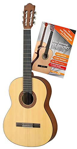 Yamaha C40M Konzertgitarre (ideal für Einsteiger, Decke aus Fichte, Boden und Zargen aus Meranti, Hals aus Nato, inklusive Gitarrenschule Aller Anfang ist leicht, Schule mit CD und DVD) Natural matt
