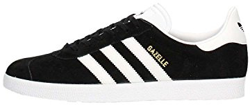 adidas Men's Gazelle Sneaker, Black Core Black White Gold Metallic, 13.5 UK