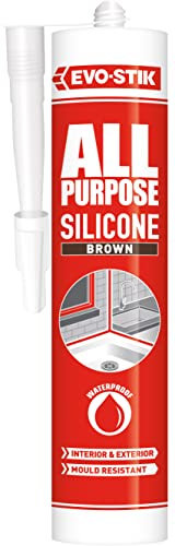 EVO-STIK All Purpose Silicone Sealant, Flexible, Suitable for a Host of Different Applications, Colour: Brown