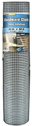 YARDGARD – 1/2 Inch Mesh Welded Wire Hardware Cloth Fence – 36 Inches by 50 Feet – 19 Gauge Galvanized Steel – for Garden Fence | Cage Fencing | Chicken Wire | Rabbit Fencing | Arts and Crafts