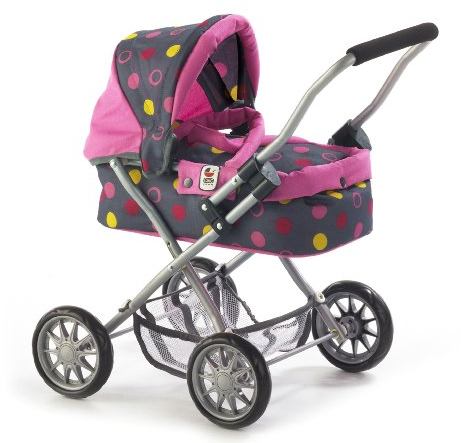 Bayer Chic 2000 555 24 Puppenwagen Smarty, für Kinder ab 2 Jahren, Funny Pink, 56 x 37 x 56 cm