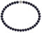 Schmuckwilli Perlenkette für Damen Magnetverschluß - 50cm Länge mit 10mm großen dunkel blauen runden Mallorca Perlen - Muschelkernperlen Kette für jeden Anlass - die Halskette Pearl Necklace für Frau