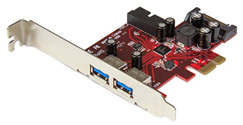 StarTech.com Tarjeta PCI Express de 4 Puertos USB 3.0 (5Gbps) - 2 Externos y 2 Internos - con Alimentación SATA - con Soporte para UASP - con 2 Conectores Internos IDC Tipo Placa Base (PEXUSB3S2EI)
