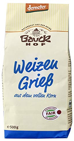 Bauckhof Demeter Weizenvollgrieß, 500 g
