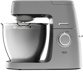 Kenwood Chef Elite XL KVL6320S Robot Pâtissier, Robot pâtissier multifonction avec Bol de 6.7L, 1400 W, Argent