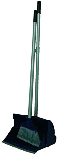 Ensemble balayette / pelle basculante professionnelles avec couvercle. Longueur totale : 940 mm