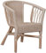 korb.outlet Stapelbarer Rattansessel, Rattanstuhl/Bistro-Sessel Balkonsessel in der Farbe Vintage Weiss