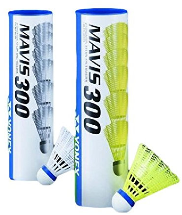 YONEX Mavis 300 Federbälle, mittelgroß, Blau, 6 Stück
