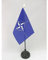 AZ FLAG - Tischflagge Nato - 15x10 cm Goldene Splitze - Otan Tischfahne 10 x 15 Cm - Flaggen