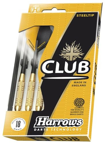 Harrows Unisex Club Brass Dartpfeile Gold 26g