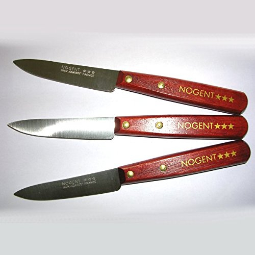 NOGENT 3 ETOILES - Couteaux d'office X3 Classique m/bois sans dents *