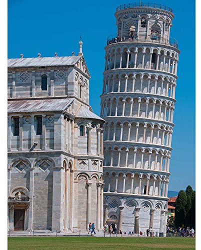 Wee Blue Coo Photo Landmark Leaning Tower Pisa Italy Torre Pendente Art Print Poster Wall Decor Kunstdruck Poster Wand-Dekor-12X16 Zoll