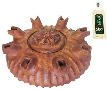 Nostre Montagne Prodotti Tipici Valle d'Aosta Coppa dell'amicizia 8 becchi diam. 23 in mogano con ricetta per preparare il caffè alla valdostana